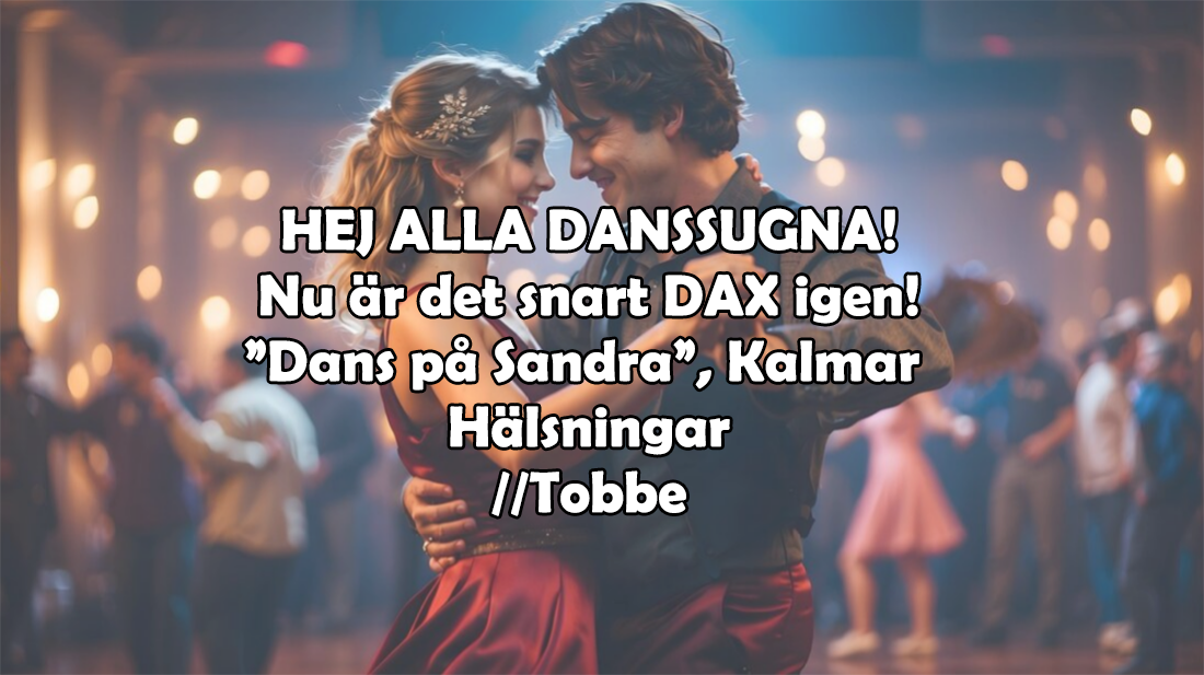 Trivseldans på Sandra 7 okt, 4 nov och 2 dec