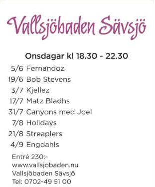 Dansprogram Vallsjöbaden Sävsjö 2024